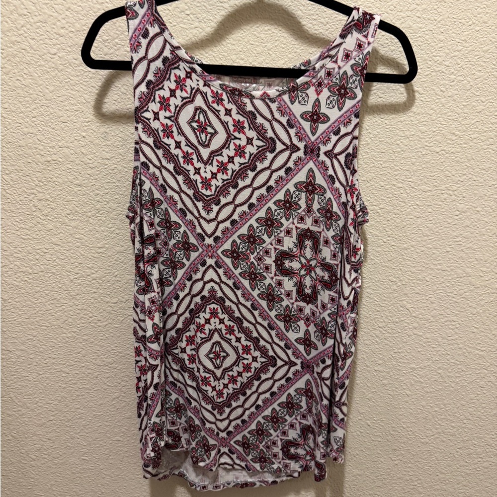 Maurice’s Geometric Print Sleeveless Tank Top